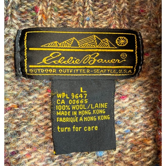 Eddie Bauer Men's Crewneck Sweater - Brown and Red - Picture 7 of 8